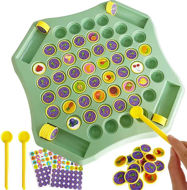 54PCS Fruit Flip Chess Memory Game Matching Board Game for Kids Family
