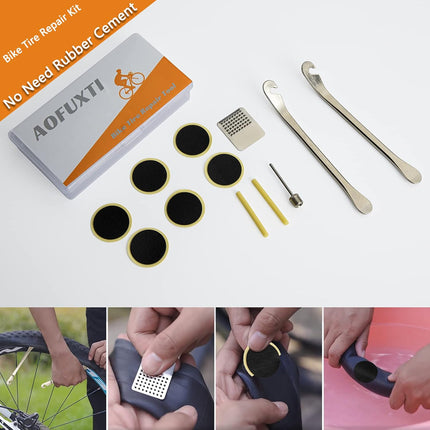 Bicycle Repair Kit – Tire Patches, Mini Pump & Chain Wrench for Bikes