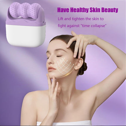 2-in-1 Ice Roller for Face, Cooling Dual Roller with Travel Case, Gua Sha Skincare Tool