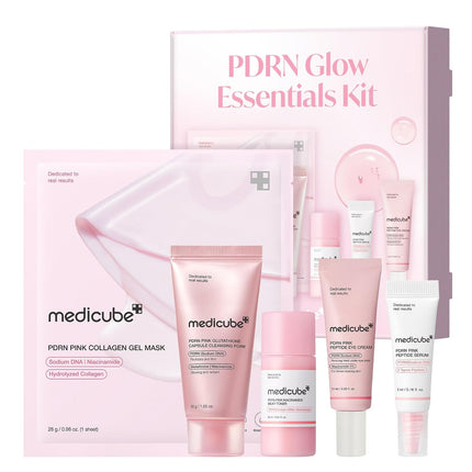 Glow Essentials Mini Skincare Travel Set, 5-Step Facial Care Routine Kit