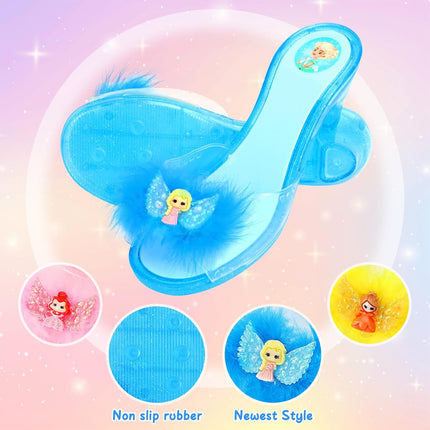 Princess Dress Up Shoes & Crown Set – Toddler Role Play Toys for Girls 3–6