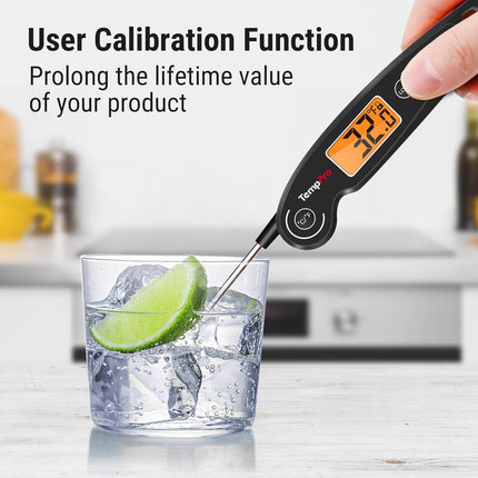 TP605 Instant Read Meat Thermometer Waterproof Digital Backlit LCD Cooking