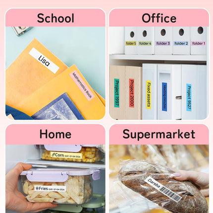 Bluetooth Label Maker Machine – P12 Ribbon Printer for DIY, Office & Home Use