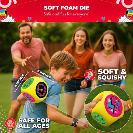 Whomp Ball Dodgeball Game with Soft Foam Dice for Backyard, Lawn and Team Activities