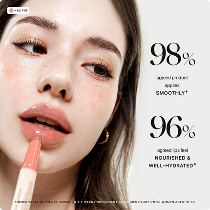 Honey Melting Lip 02 Fig, Hydrating Lip Balm, Sheer Tint, Glossy Nude Finish