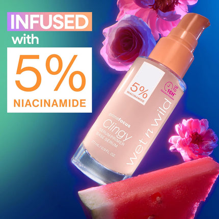 Prime Focus Clingy Serum Primer – Hydrating & Brightening, 16HR Longwear