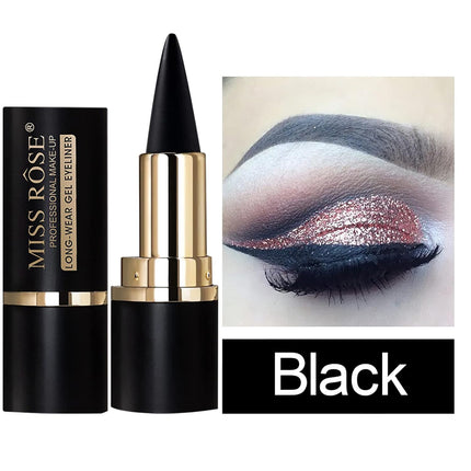 Gel Eyeliner Pencil in Black for Long-Lasting Waterproof Eye Definition