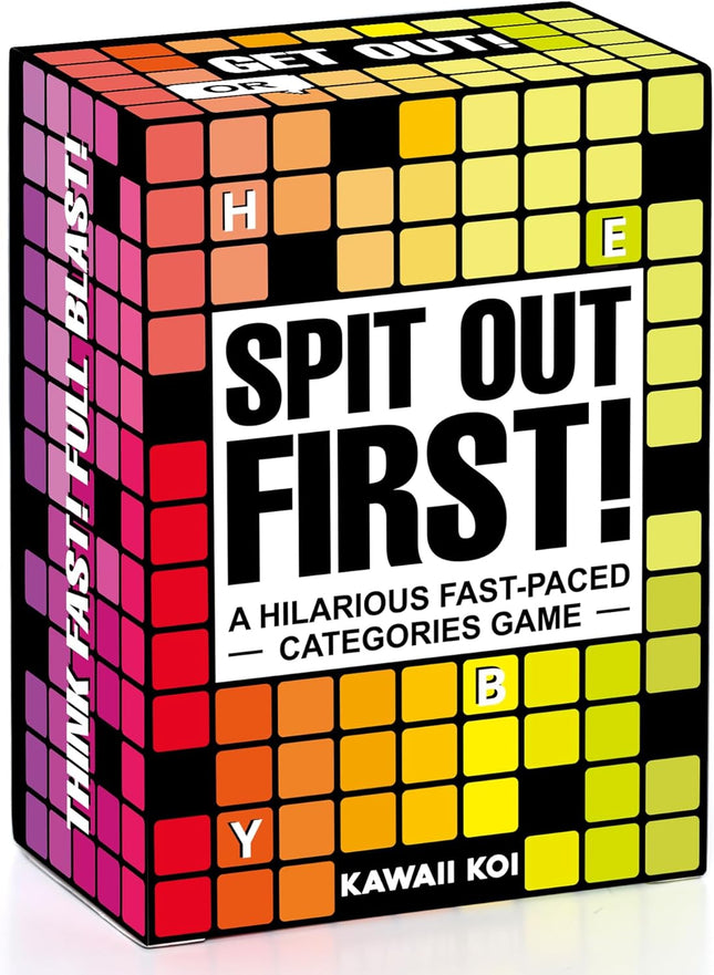 Spit Out First Categories Card Game Family Party Game Ages 14+ 2-7 Players