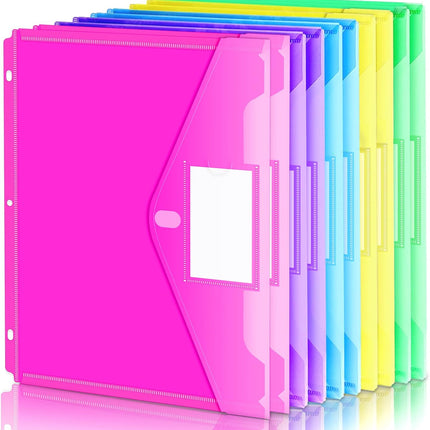 10-Pack Heavyweight Binder Pockets – Letter Size, Side Loading, Assorted