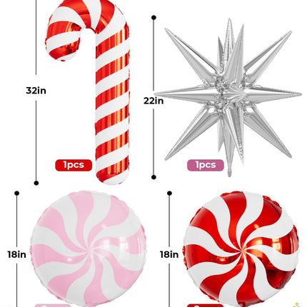 115-Pcs Christmas Balloon Garland Kit – Pink, White & Silver Xmas Decor