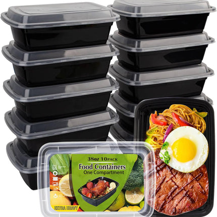 10 Pack 38 oz Meal Prep Containers BPA Free Microwave Safe w/ Lids