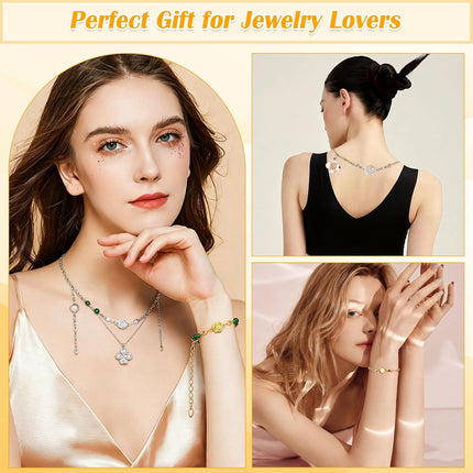 18PCS Magnetic Necklace Clasps Set 3 Styles Jewelry Connectors Gold Silver