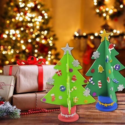 6PCS Christmas Craft Kit for Kids – Foam Trees, Holiday Stickers & Fun Activity Set
