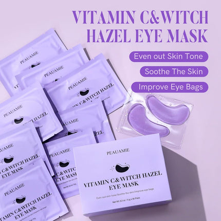 30 Pairs Vitamin C Under Eye Patches for Dark Circles & Puffiness Treatment