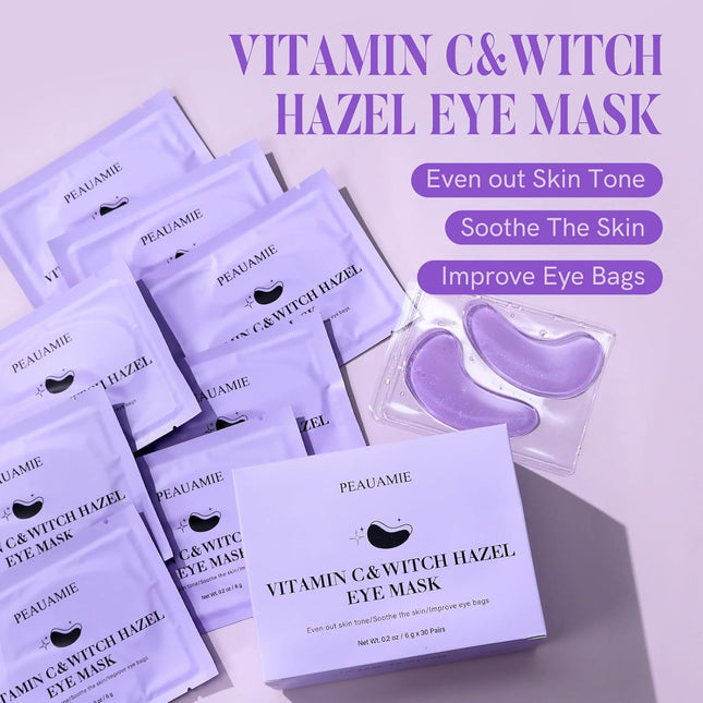 30 Pairs Vitamin C Under Eye Patches for Dark Circles & Puffiness Treatment