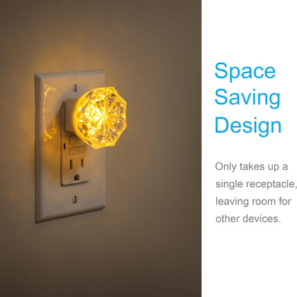 SleepLite Plug-In Night Light 2 Pack, Amber 2200K, Always On, UL Certified