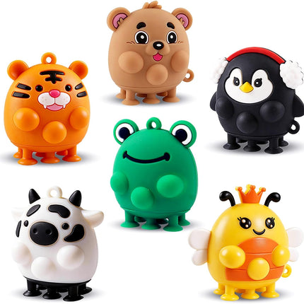 6 Piece Silicone Fidget Sensory Toys for Babies Toddlers Learning Play