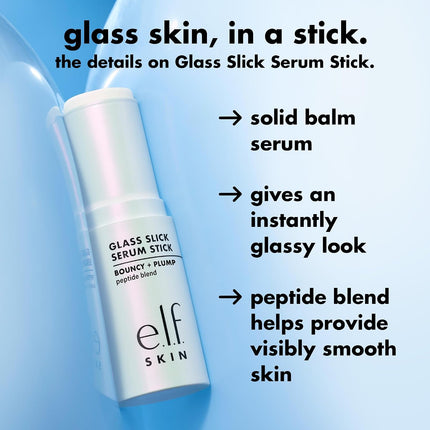 SKIN Glass Slick Serum Stick, Peptide Face Balm Serum, Plumping & Smoothing, Vegan & Cruelty-Free