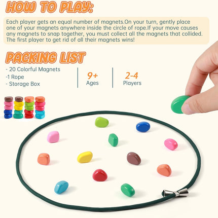Magnetic Chess Game with 20 Magnet Stones Family Strategy Board Game