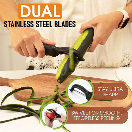 Premium Swivel Vegetable Peeler – Soft Grip, Ultra Sharp Stainless Steel