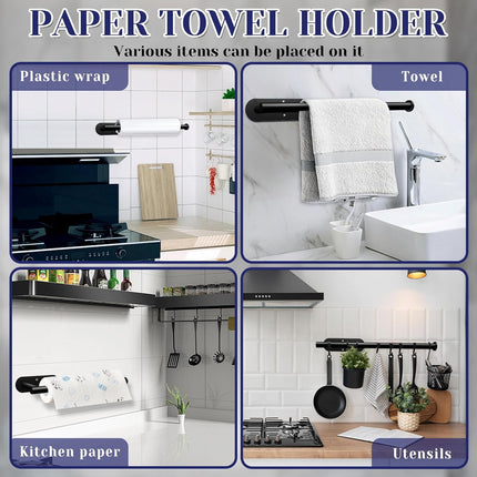 Stainless Steel Paper Towel Holder Wall Mount Under Cabinet for Kitchen