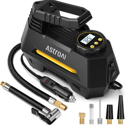 Tire Inflator Air Pump – 12V DC with Digital Pressure Gauge & Emergency LED Light