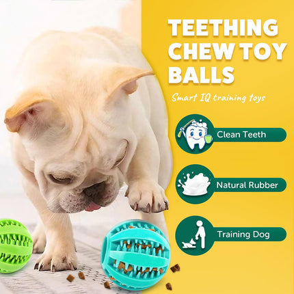 5PCS Interactive Dog Balls Squeaky & Teething Chew Toys for Small Dogs