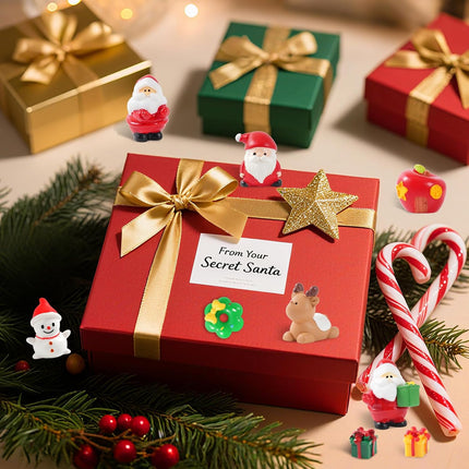 15pcs Mini Christmas Figurines – Resin Ornaments for DIY Crafts & Dollhouse Decor