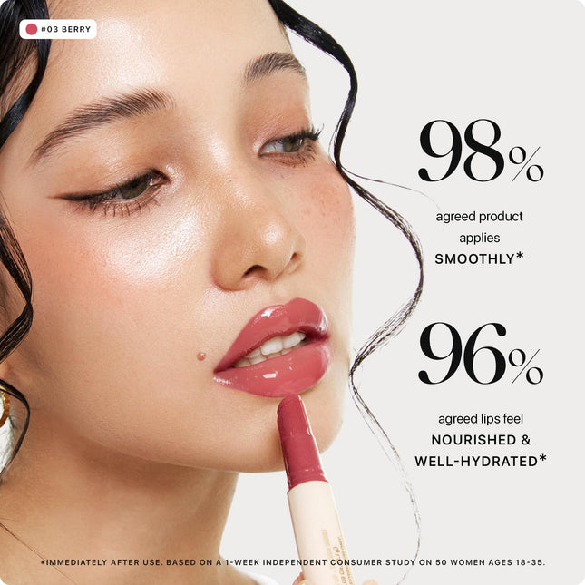 Honey Melting Lip Stick 03 Berry Hydrating Gloss Sheer Tint Korea