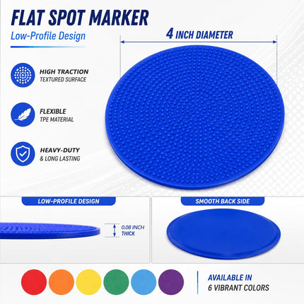 12 Pack Poly Spot Floor Markers, Non-Slip Agility Dots for Sports & PE Training