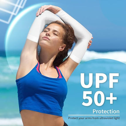 UPF 50+ Cooling Arm Sleeves for Men & Women Sun Protection Sports Sleeves