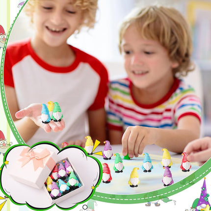 25pcs Mini Christmas Gnomes – Tiny Figurines for Garden, Fairy Yard Décor