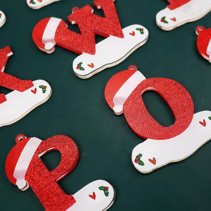 2025 Christmas Letter Ornaments – Personalized Holiday Decorations for Your Christmas Tree