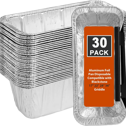 30-Pack Grease Cup Liners – Compatible with Blackstone Griddles, Aluminum Foil