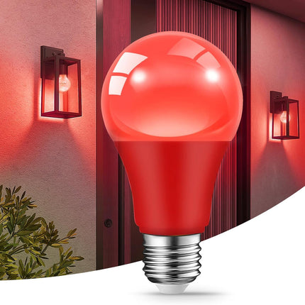 Christmas Light Bulbs 9W Red & Green – E26 Base Holiday LED Lights, 2-Pack