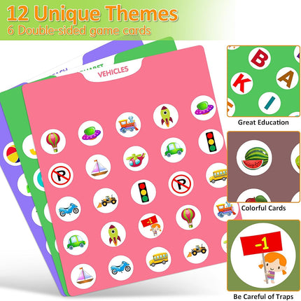 Matching Memory Game for Kids Ages 4-8 Travel Board Game Flip to Win