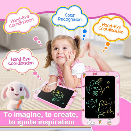 Genialba LCD Writing Tablet – Colorful Drawing Board for Kids 3-7, Easter Gift