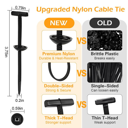 100PCS Upgrade Nylon Cable Tie Buckle – Universal Clips for Car Fender, Mudguard