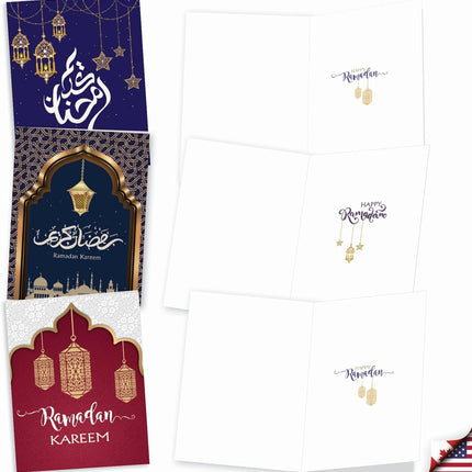 Ramadan Kareem Notecards Set – 20 Assorted Cards with Envelopes, 10 Designs