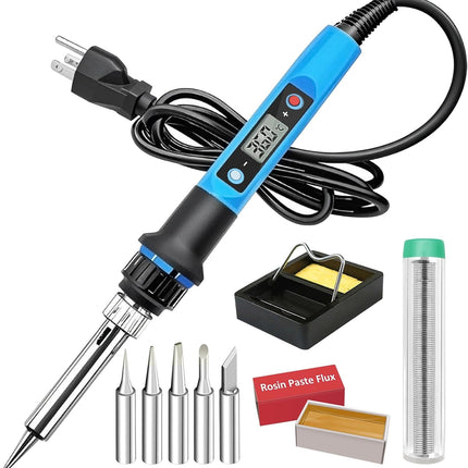80W Soldering Iron Kit – Fast Heat LCD Digital Adjustable Temperature Gun