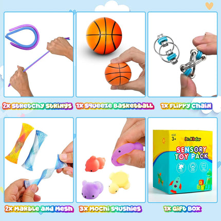 15 Pack Fidget Toys Bulk Sensory Toys for Kids Adults Travel & Classroom