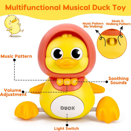 Musical Duck Toy Set – Baby Toys for 6–12 Months, Tummy Time Fun