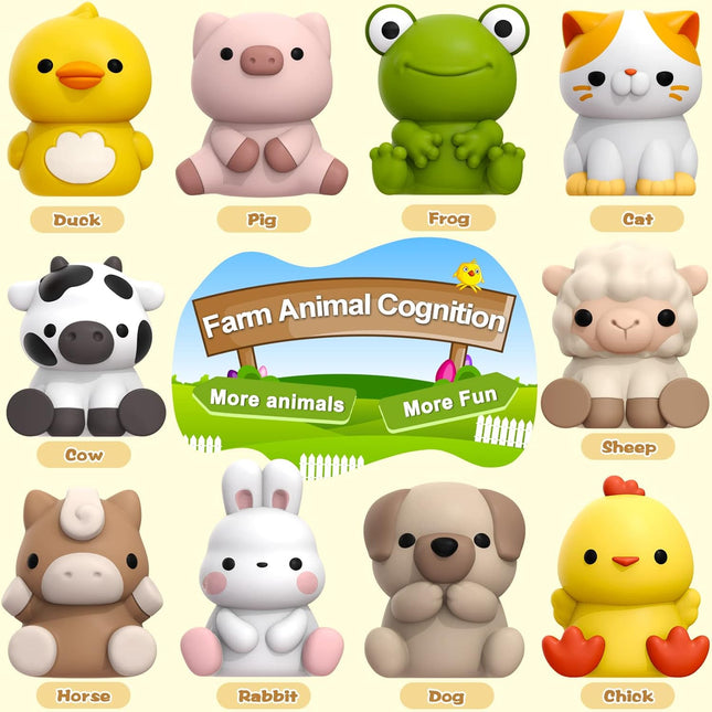 20PCS Farm Animal Learning Toys, Montessori Counting & Sorting for Toddlers