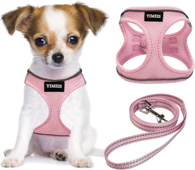 Dog Harness & Leash Set – No Pull, Reflective Soft Mesh for Small to Large Dogs