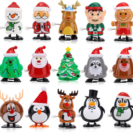 15PCS Christmas Wind-Up Toys for Kids – Santa, Tree & Holiday Fun Stocking Stuffers