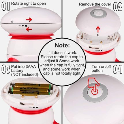 Mini Handheld Massager Portable Vibrating Body Massager with LED Light