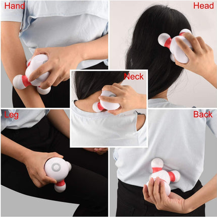 Mini Handheld Massager Portable Vibrating Body Massager with LED Light