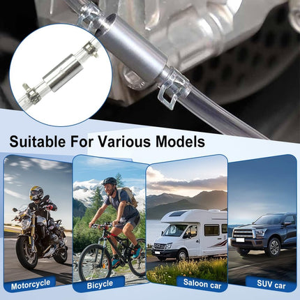2PCS Brake Bleeder Hose with One-Way Check Valve, Motorcycle Clutch Brake Bleeding Tool