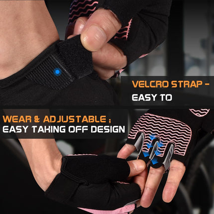 Workout Gloves for Women with Non-Slip Silicone Padding for Gym Training