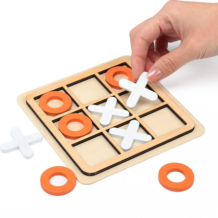 Wooden Tic Tac Toe Game – XO Board, Family & Educational Toy, Random Color